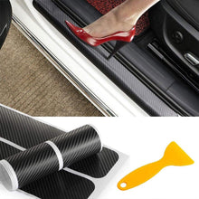 Load image into Gallery viewer, 4PCS Car Stickers Universal Sill Scuff Anti Scratch Carbon Fiber Auto Car Door Sticker Decals AUTO Car Door Jamb Guard and Sill Protector Car Door Sill Plate Protectors Door Entry Guards Sill Scuff Cover Panel Step Protector Car Accessories