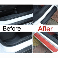 Load image into Gallery viewer, 4PCS Car Stickers Universal Sill Scuff Anti Scratch Carbon Fiber Auto Car Door Sticker Decals AUTO Car Door Jamb Guard and Sill Protector Car Door Sill Plate Protectors Door Entry Guards Sill Scuff Cover Panel Step Protector Car Accessories