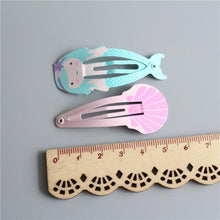 Load image into Gallery viewer, 4PCS New Lovely Mermaid Shell BB Clips Girls Hair Accessories Kids Hairpins Children Headwear Baby Hair Clips Headdress Lovely Hair Accessories For Girls