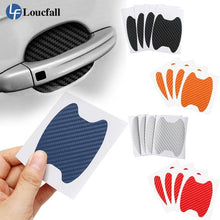 Load image into Gallery viewer, 4Pcs/Set Car Door Sticker Carbon Fiber Scratches Resistant Cover Auto Handle Protection Film Exterior Styling Accessories New Car Door Handle Cup Scratch Protector Scratches Protective Films Clear Side Sticker Scratches Car Door Protector Films