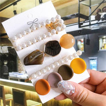 Load image into Gallery viewer, 4pcs/set Women Hair Accessories Jewelry Korean Simulation Pearl Barrette Love Hearts Hair Clips For Girls Pink Hairpins Wedding Hair Accessories for Brides and Bridesmaids