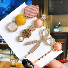 Load image into Gallery viewer, 4pcs/set Women Hair Accessories Jewelry Korean Simulation Pearl Barrette Love Hearts Hair Clips For Girls Pink Hairpins Wedding Hair Accessories for Brides and Bridesmaids
