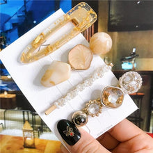 Load image into Gallery viewer, 4pcs/set Women Hair Accessories Jewelry Korean Simulation Pearl Barrette Love Hearts Hair Clips For Girls Pink Hairpins Wedding Hair Accessories for Brides and Bridesmaids