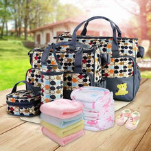 Load image into Gallery viewer, 5-Pack: Baby Nappy Diaper Bag Set