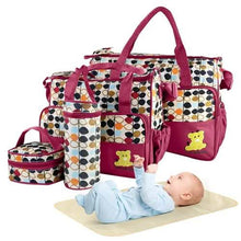 Load image into Gallery viewer, 5-Pack: Baby Nappy Diaper Bag Set