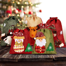 Load image into Gallery viewer, 5-Pack: Drawstring Christmas Bags