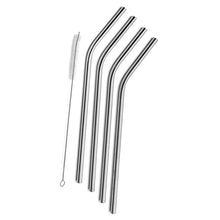 Load image into Gallery viewer, 5-Pack: Stainless Steel Bend Or Straight Drinking Straws