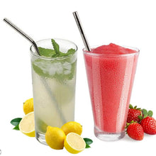 Load image into Gallery viewer, 5-Pack: Stainless Steel Bend Or Straight Drinking Straws