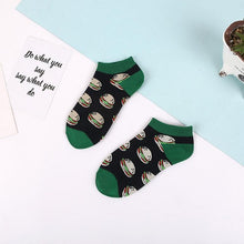 Load image into Gallery viewer, 5 Pairs Animal Food Fruit Avocado Zebra Burger Omelets Flamingo Socks Happy Cotton Ankle Funny Combed Out Of Pure Cotton Summer Casual Sock For Men And Women