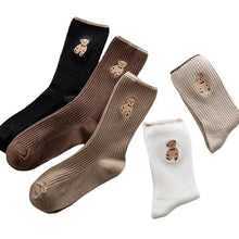 Load image into Gallery viewer, 5-Pairs: Bear Embroidery Low Cut Ankle Socks