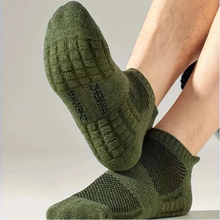 Load image into Gallery viewer, 5-Pairs: Casual Ankle Boat Socks With Towel Bottom