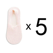 Load image into Gallery viewer, 5 Pairs Fashion Women Girls Summer Socks 7 Color Style Lace Flower Short Sock Antiskid Invisible Ankle Socks For Women