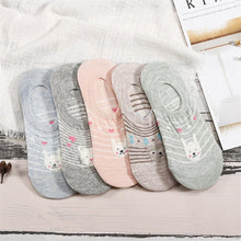 Load image into Gallery viewer, 5 Pairs/Lot Cute Harajuku Animal Women Socks Set Funny Spring Cat Dog Rabbit Panda Low Cut Short Sock Happy