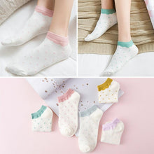Load image into Gallery viewer, 5 Pairs/Set Women's Cotton Happy Cute Cat Short Socks Print Cartoon Animal Casual Summer Socks Red Heart Funny Ankle Socks Pure Cotton Socks For Men And Women