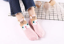 Load image into Gallery viewer, 5 Pairs/Set Women's Cotton Happy Cute Cat Short Socks Print Cartoon Animal Casual Summer Socks Red Heart Funny Ankle Socks Pure Cotton Socks For Men And Women