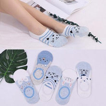 Load image into Gallery viewer, 5 Pairs/Set Women's Cotton Happy Cute Cat Short Socks Print Cartoon Animal Casual Summer Socks Red Heart Funny Ankle Socks Pure Cotton Socks For Men And Women