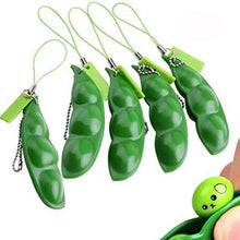 Load image into Gallery viewer, 5-Piece: Edamame Keychain Squeeze Toy