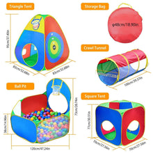 Load image into Gallery viewer, 5-Piece: Pop Up Playhouse Kids Ball Pit Tents