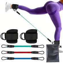 Load image into Gallery viewer, 5-Piece: Resistance Band Set with Ankle Buckles