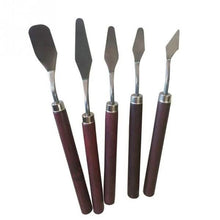 Load image into Gallery viewer, 5-Pieces: Palette Steel Oil For Professional Stainless Knife Tool Painting Spatula