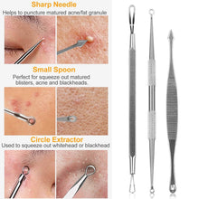 Load image into Gallery viewer, 5-Pieces Set: BlackHead Remover Kit Pimple Comedone Extractor Tool Set