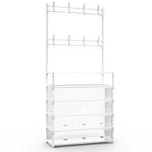 Load image into Gallery viewer, 5-Tier Dustproof Entryway Hall Tree Coat and Shoe Rack