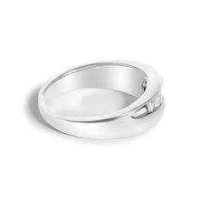 Load image into Gallery viewer, Men's.925 Sterling Silver 1/2 Cttw Diamond 9 Stone Band Ring - Size 10