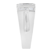 Load image into Gallery viewer, Men's 14K White Gold Diamond Cluster Ring (2 cttw, G-H Color, SI1-SI2 Clarity)