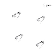 Load image into Gallery viewer, 50 Pcs/Lot 15 20 25 30 35 mm 40mm Brooch Clip Base Pin Safety Pin Brooch Set Blank Base For Jewelry Making Supplies Bar Pins Brooch Pin Backs Safety Clasp Gold and Silver Safety Pins