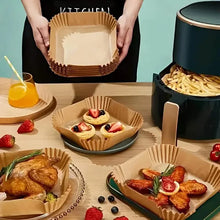Load image into Gallery viewer, 50-Pieces: Disposable Paper Liners For Air Fryer Suitable For 2 - 8 Quarts