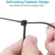 Load image into Gallery viewer, 500-Piece: Black Nylon Cable Ties