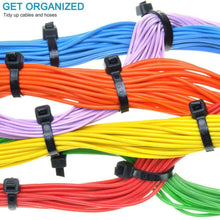 Load image into Gallery viewer, 500-Piece: Black Nylon Cable Ties