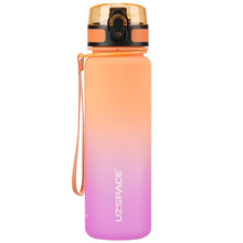 Load image into Gallery viewer, 500/1000ml Sport Water Bottle BPA Free With Bounce Lid Time Marker Leak-proof Frosted Plastic Cup for Outdoor Fitness Gym Motivational Sports Water Bottle with Time Marker Leakproof Drinking Bottle for Fitness Gym Outdoor Cycling Running Hiking