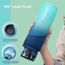 Load image into Gallery viewer, 500/1000ml Sport Water Bottle BPA Free With Bounce Lid Time Marker Leak-proof Frosted Plastic Cup for Outdoor Fitness Gym Motivational Sports Water Bottle with Time Marker Leakproof Drinking Bottle for Fitness Gym Outdoor Cycling Running Hiking