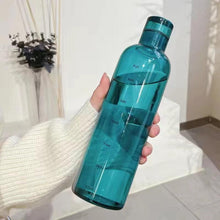 Load image into Gallery viewer, 500ml Glass Water Bottle with Time Marker Transparent Milk Cup Outdoor Sports Portable Leakproof Drink Bottle with Cup Sets Water Bottle Leak-proof Time Scale Print Transparent High Bottle for Office Water Bottle