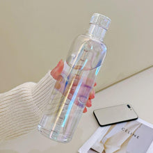 Load image into Gallery viewer, 500ml Glass Water Bottle with Time Marker Transparent Milk Cup Outdoor Sports Portable Leakproof Drink Bottle with Cup Sets Water Bottle Leak-proof Time Scale Print Transparent High Bottle for Office Water Bottle