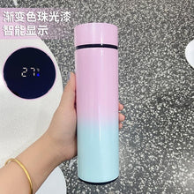 Load image into Gallery viewer, 500ml Stainless Steel Intelligent Insulation Water Bottle Vacuum Bottle Insulation Touch Intelligent Temperature Display Intelligent Touch Display Temperature 304 Stainless Steel Thermos Water Bottle