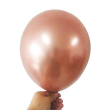 Load image into Gallery viewer, 50/100pcs Metallic Latex 5/10/12 Inch Gold Silver Chrome Birthday Balloons With Accessories For Christmas And Party Decorations Wedding Decorations