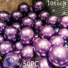 Load image into Gallery viewer, 50/15pcs 10inch Gold Silver Black Metal Latex Confetti Balloons For Wedding Decorations Birthday Party Decorations Bridal Showers Baby Showers