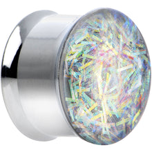 Load image into Gallery viewer, 5/8 Stainless Steel Opalescent Confetti Party Saddle Plug
