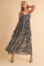 Load image into Gallery viewer, Printed V-Neck Frill Tiered Cami Comfortable Dress For Women โ Playful, Feminine & Fun for Summer Days