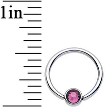 Load image into Gallery viewer, 16G 3/8 Purple Gem Disc Titanium BCR Captive Ring