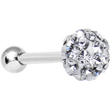 Load image into Gallery viewer, 16G Clear Ferido Crystal Tragus Cartilage Earring 5mm Top