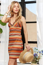 Load image into Gallery viewer, New Summer Contrast Striped V-Neck Mini Dress For Women β Trendy, Bold, Eye-Catching, Boho, Modern Chic & Fashionable