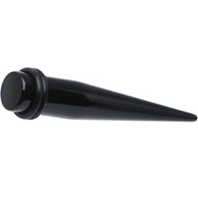 Load image into Gallery viewer, 00G to 1 inch 18 Piece Black Acrylic Ear Stretching Taper Kit