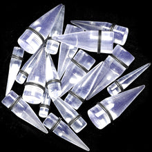 Load image into Gallery viewer, 00G to 1 inch 18 Piece Clear Acrylic Ear Stretching Taper Kit