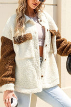Load image into Gallery viewer, Women Cute Sherpa Jacket with Button Closure and Collared Neck in Elegant Retro Style