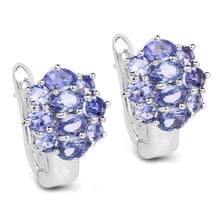 Load image into Gallery viewer, 3.48 Carat Genuine Tanzanite .925 Sterling Silver Earrings