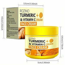 Load image into Gallery viewer, 50g/1.75 Oz Turmeric + Vitamin C Face Cream with Hyaluronic Acid