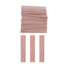 Load image into Gallery viewer, 50Pcs Candle Wood Wick for Candles Smokeless Wooden Wicks for Candle Making Crackling Wood Wick for DIY Candles Soy or Palm Wax Form for Candle Making Supplies Wood Wicks